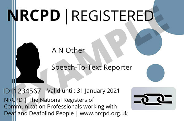 NRCPD Speech To Text badge